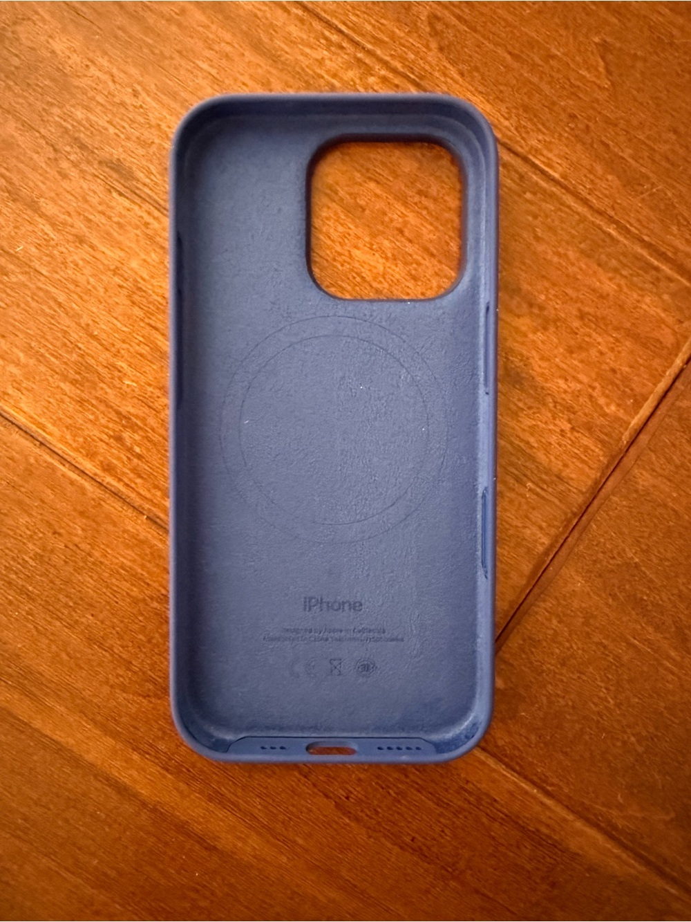 Apple Blue Silicone iPhone Case with MagSafe Ring- 16 pro